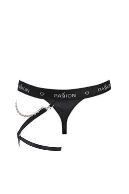 Мужские трусики танга с подвязкой Passion Thong Bill S/M, черные