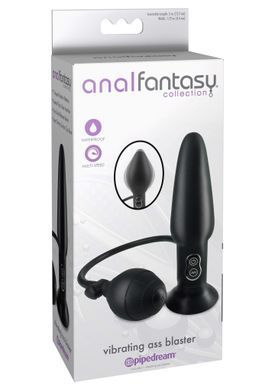 Анальна пробка Pipedream Anal Fantasy з вібрацією та функцією накачування, чорний