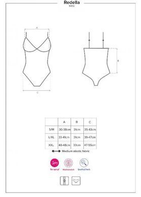 Боді Redella crotchless Teddy black L / XL