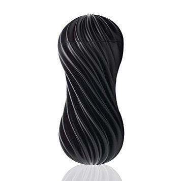 Мастурбатор Tenga Flex Rocky Black с изменяемой интенсивностью, можно скручивать, Белый