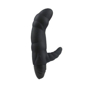 Вибратор рельефный Adrien Lastic Typhoon Black со стимуляцией точки G, два мотора, Черный