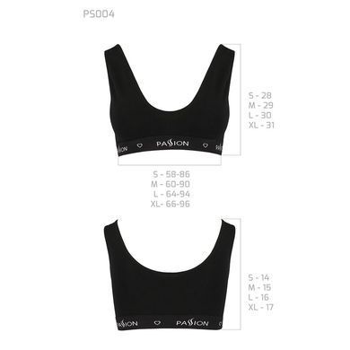 Спортивный топ с широкой резинкой Passion PS004 TOP black, size XL