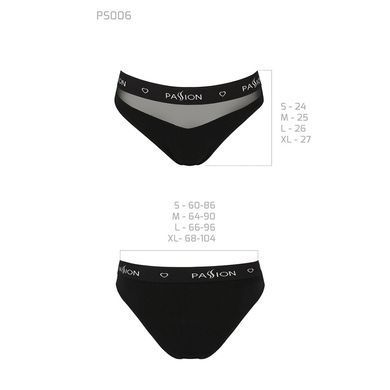 Трусики с прозрачной вставкой Passion PS006 PANTIES black, size XL