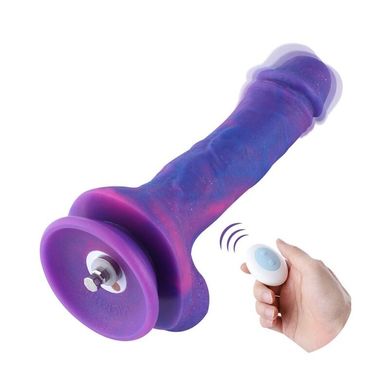 Фалоімітатор 8.2″ з вібрацією для секс-машин Hismith Purple Silicone Dildo with Vibe, знімний конект