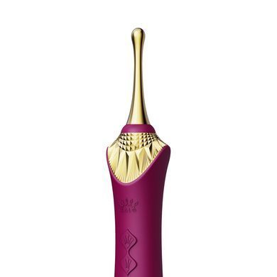Вагінально-кліторальний вібратор Zalo &mdash; Bess Velvet Purple, мультифункціональний із насадками
