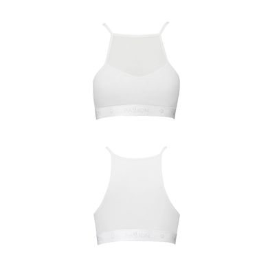 Спортивный топ с прозрачной вставкой Passion PS006 TOP white, size S