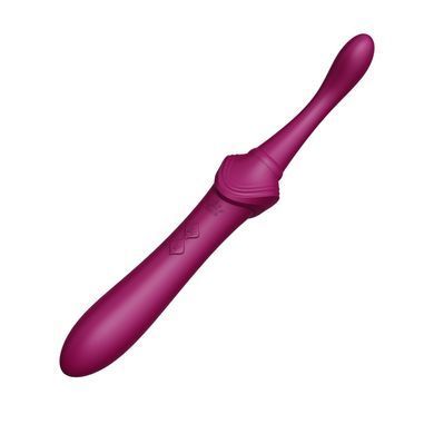Вагінально-кліторальний вібратор Zalo &mdash; Bess Velvet Purple, мультифункціональний із насадками