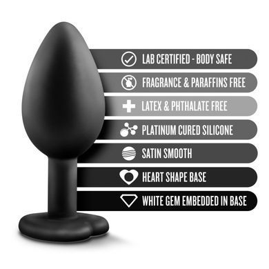 Анальна пробка з каменем Blush TEMPTASIA BLING PLUG SMALL BLACK