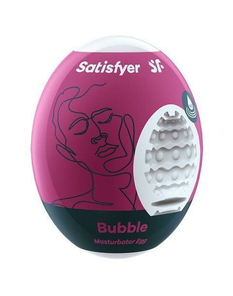 Самозмащувальний мастурбатор-яйце Satisfyer Masturbator Egg Single Bubble, одноразовий, не вимагає з