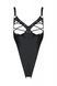 Боди из экокожи Passion Celine Body 6XL/7XL black, с доступом, открытый