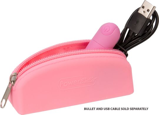 Сумка для хранения секс-игрушек PowerBullet - Silicone Storage Zippered Bag Pink