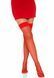 Leg Avenue Nylon Fishnet Thigh Highs OS Red