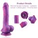 Фаллоимитатор 8.2″ с вибрацией для секс-машин Hismith Purple Silicone Dildo with Vibe, KlicLok