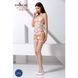 Бодистокинг Passion BS067 white, комбинезон, имитация чулок и топа на бретелях