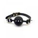 Кляп из силикона и итальянской кожи Breathable Small Ball Gag UPKO