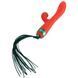 Вибратор-кролик с флогером LOCKINK SEVANDA Whip Vibrating Massage Wand - Red & Green