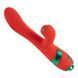 Вибратор-кролик с флогером LOCKINK SEVANDA Whip Vibrating Massage Wand - Red & Green