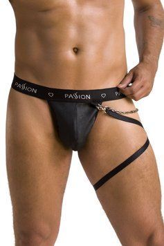 Чоловічі трусики танга з підв&rsquo;язкою Passion Thong Bill XXL/XXXL, чорні