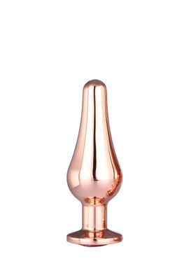 DT21826 анальна пробка конічної форми Dream Toys GLEAMING LOVE ROSE GOLD PLEASURE PLUG S