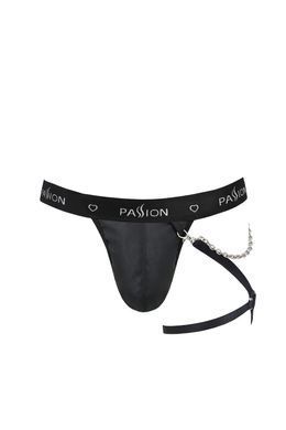 Мужские трусики танга с подвязкой Passion Thong Bill XXL/XXXL, черные