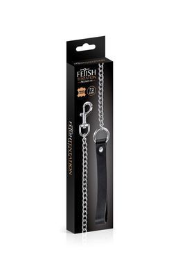 Повідець Fetish Tentation Premium Metal leash with cowhide leather wrist 72 см