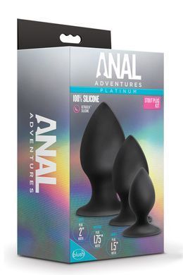 Набір анальних пробок Blush Anal Adventures Platinum Silicone Anal Stout Plug