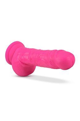 Фалоімітатор з подвійною щільністю Blush NEO 9 INCH DUAL DENSITY DILDO NEON PINK