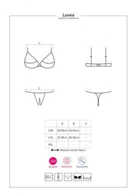 Комплект&nbsp;Obsessive&nbsp;Luvae&nbsp;cupless&nbsp;set&nbsp;L/XL