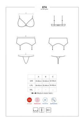 Комплект Obsessive 874-SEG-2 set 3-pcs S / M