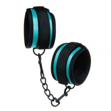 Наручники&nbsp;тканинні&nbsp;бірюзові Luxury Fetish CUFFS