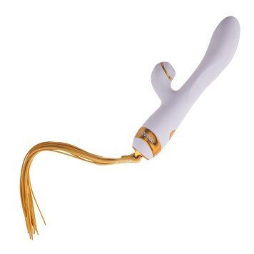 Вибратор-кролик с флогером LOCKINK SEVANDA Whip Vibrating Massage Wand - White & Golden
