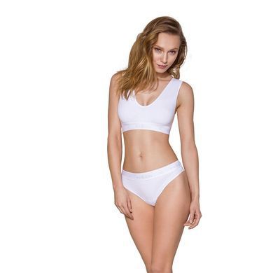 Спортивный топ из эластичного хлопка Passion PS005 TOP white, size L