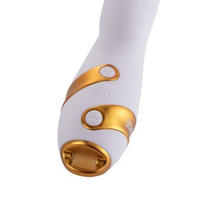 Вибратор-кролик с флогером LOCKINK SEVANDA Whip Vibrating Massage Wand - White & Golden