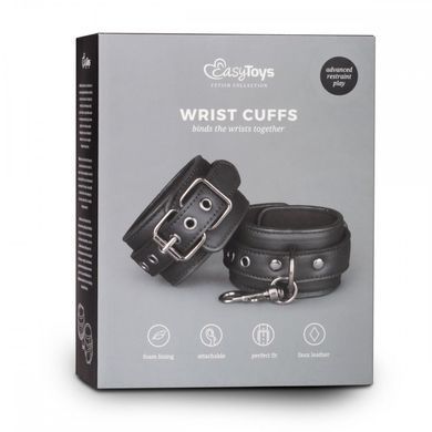 Наручники Easy Toys Faux Leather Handcuffs, чорні