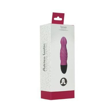 Вибратор Adrien Lastic Tornado со стимулирующим рельефом, Бузковий