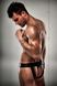 Чоловічі трусики під латекс Passion 008 THONG black S/M, Черный