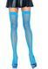 Leg Avenue Nylon Fishnet Thigh Highs OS Neon Blue
