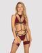 Комплект кружевной с поясом для чулок Obsessive Sugestina 3-pcs set S/M