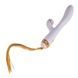 Вибратор-кролик с флогером LOCKINK SEVANDA Whip Vibrating Massage Wand - White & Golden