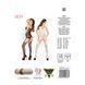 Бодістокінг Passion BS024 white, комбінезон, імітація панчох і пояса, Білий