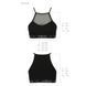 Спортивный топ с прозрачной вставкой Passion PS006 TOP black, size L