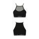 Спортивный топ с прозрачной вставкой Passion PS006 TOP black, size L