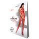 Бодістокінг Passion BS070 red, комбінезон, імітація панчох і ажурного топа