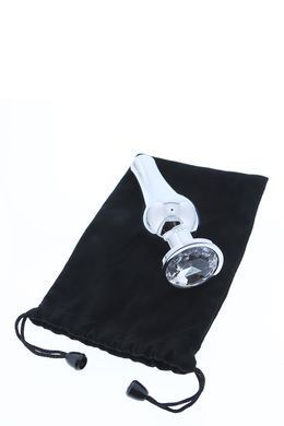 DT21825 анальна пробка конічної форми Dream Toys GLEAMING LOVE SILVER PLEASURE PLUG L