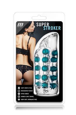 Мастурбатор вагіна з намистинами всередині Blush M For Men Super Stroker Clear, прозорий