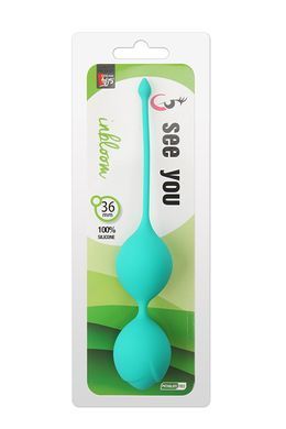 Вагінальні кульки SEE YOU IN BLOOM DUO BALLS 36MM GREEN