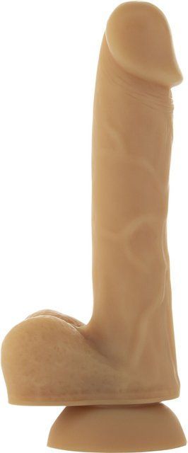 Гибкий фаллоимитатор на присоске ADDICTION &mdash; ANDREW 8&Prime; Silicone Dong &mdash; Caramel, вибропуля в подарок