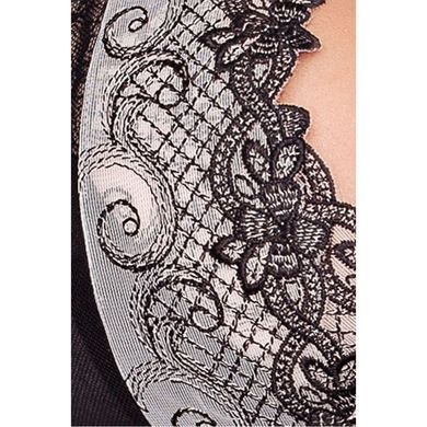 (SALE) Прозрачный пеньюар BRASILIANA PEIGNOIR black XXL/XXXL - Passion Exclusive, трусики, Черный