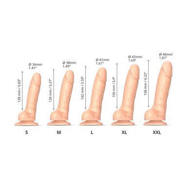Реалістичний фалоімітатор Strap-On-Me Sliding Skin Realistic Dildo Vanille - S, ефект рухливої шкіри