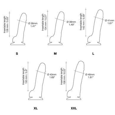 Реалістичний фалоімітатор Strap-On-Me Sliding Skin Realistic Dildo Vanille - S, ефект рухливої шкіри